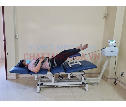 Thiết bị kéo giãn cột sống lưng ngực và cổ giường nâng hạ 4 đoạn